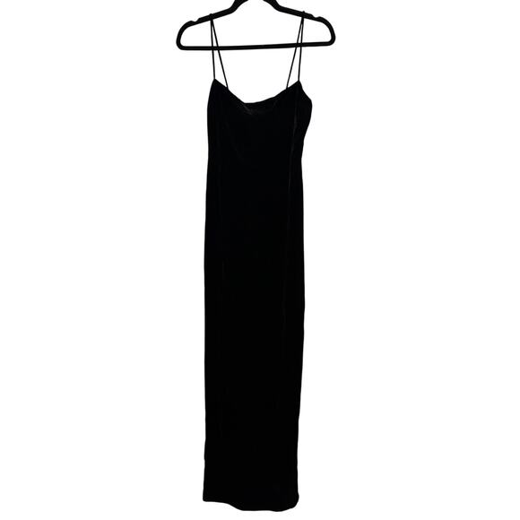Reformation Frankie Velvet Maxi Dress Black - Picture 2 of 5